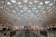El panel de techo de aluminio formado especial 3003 del triángulo para el terminal de aeropuerto